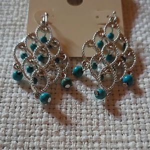 Boho Turquoise Earrings- Dangling